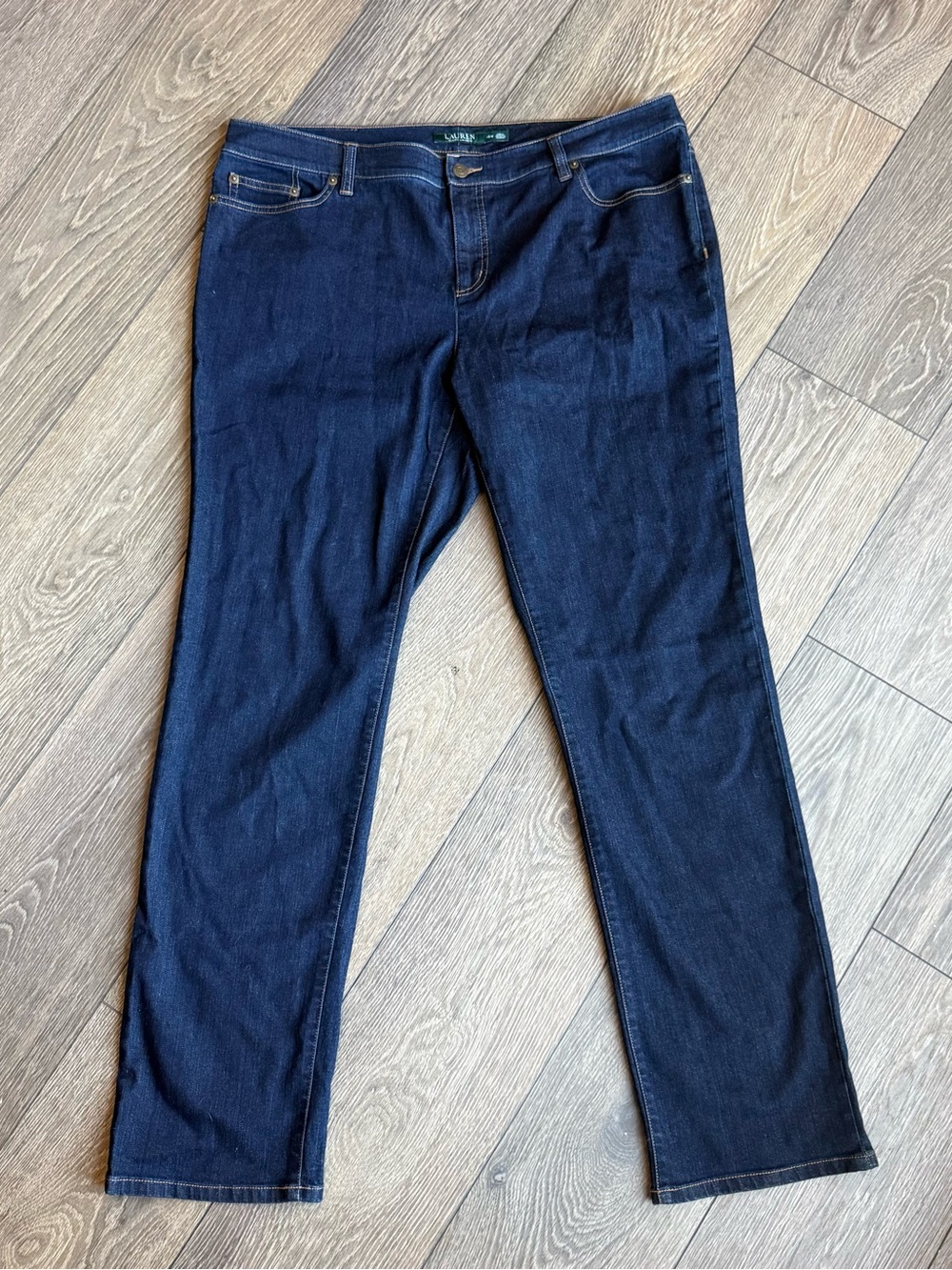 Lauren Ralph Lauren Green Label Deep Indigo Straight Leg Jeans women’s size 16W